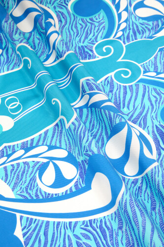 Spear Silk Scarf Turquoise - 4