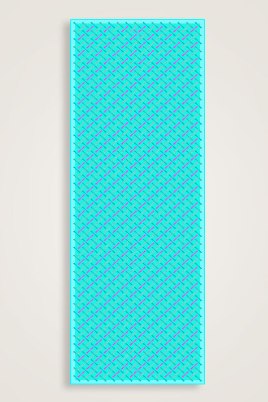 Spotted Logo Flush Viscose Shawl Turquoise - 2