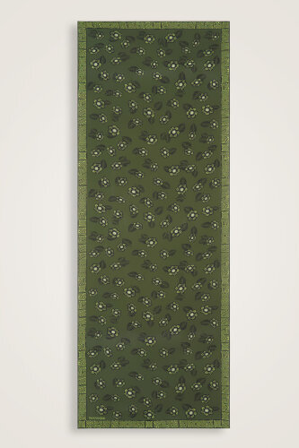 Sprinkle Flower Green Crepe Silk Shawl - 2