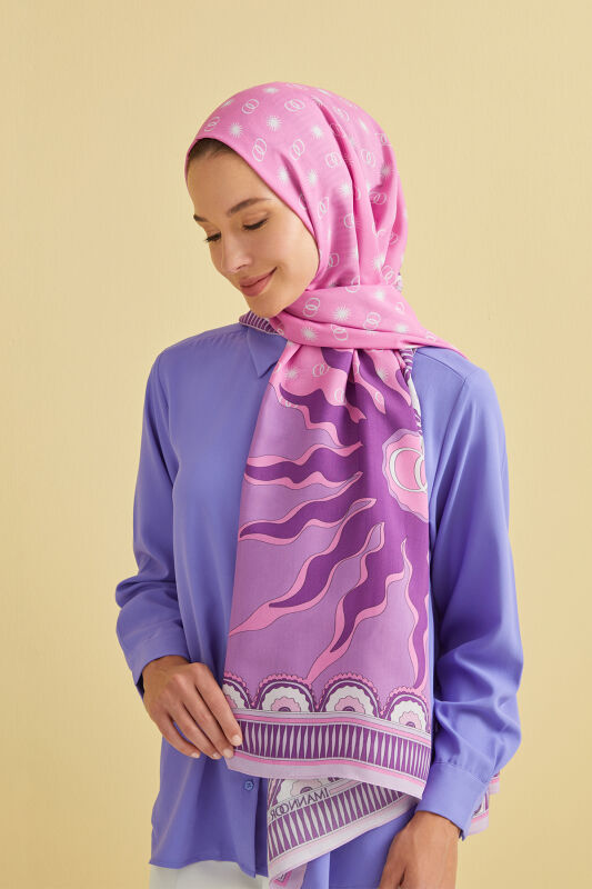 Star Flosh Viscose Shawl Pink - 5