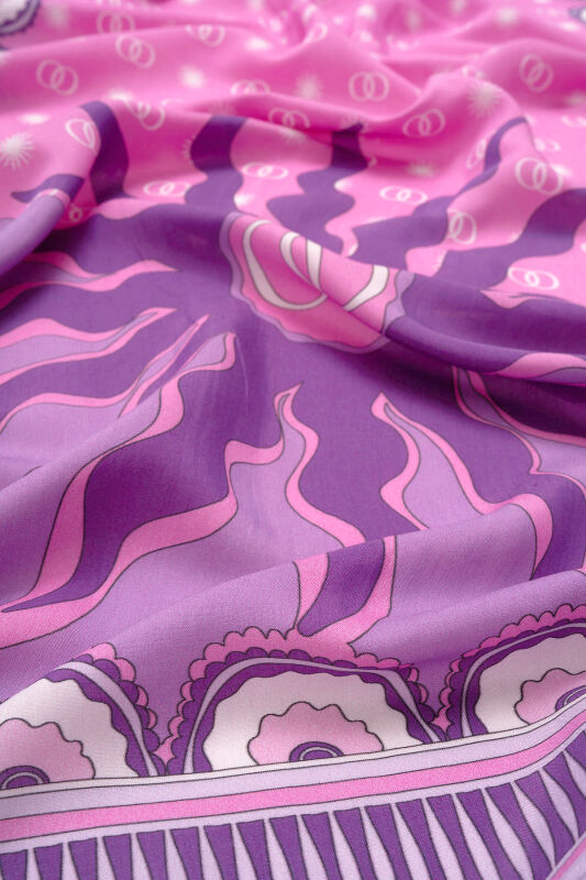 Star Flosh Viscose Shawl Pink - 4