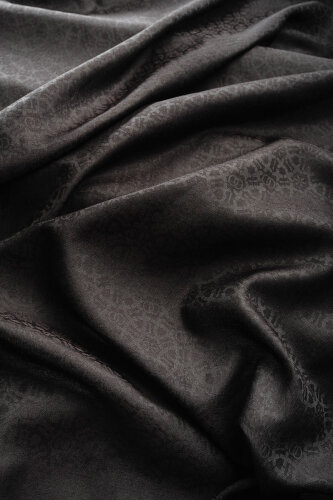 Starry Night Black Cotton Silk Shawl - 3