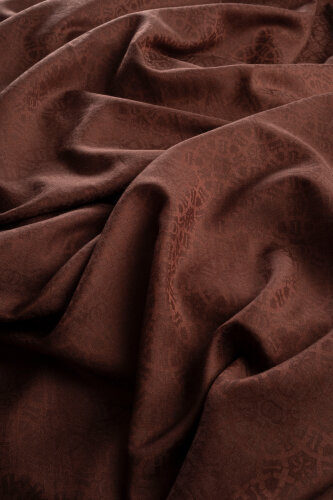 Starry Night Brown Cotton Silk Shawl - 4
