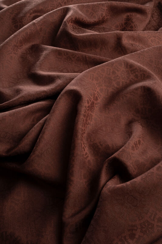 Starry Night Brown Cotton Silk Shawl - 4