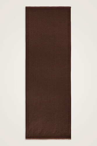 Starry Night Brown Cotton Silk Shawl - 2