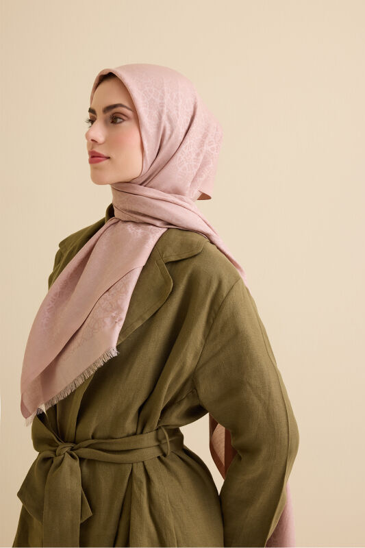 Starry Night Dark Powder Cotton Silk Shawl - 1