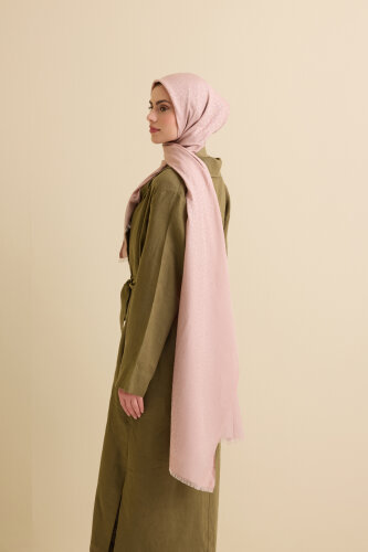 Starry Night Dark Powder Cotton Silk Shawl - 5