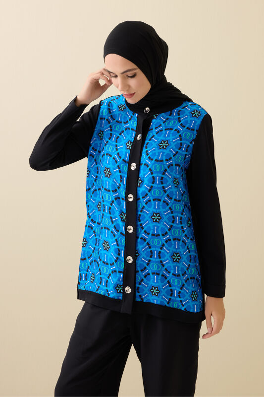 Starry Night Navy Blue Knit Cardigan - 2