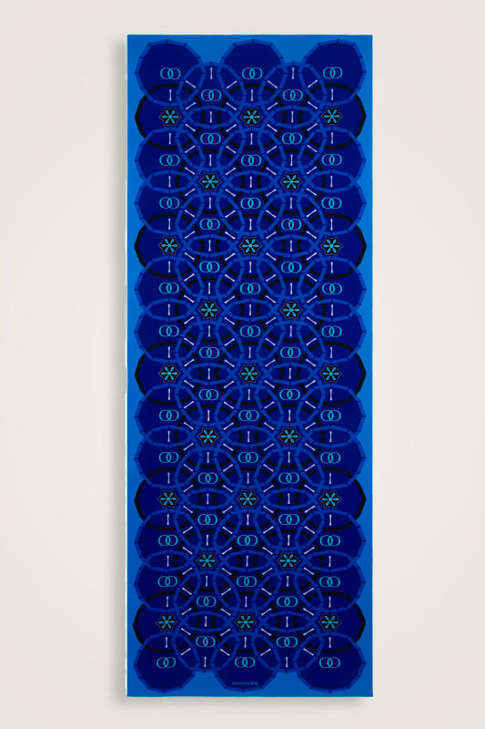 Starry Night Navy Blue Viscose Shawl - 2