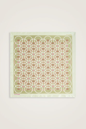 Starry Night Nile Green Double-Sided Twill Silk Scarf - 3