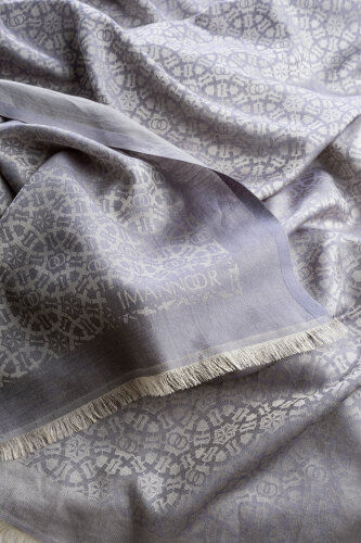 Starry Night Petrol Cotton Silk Shawl - 4
