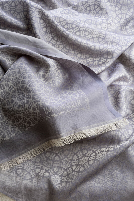Starry Night Petrol Cotton Silk Shawl - 4