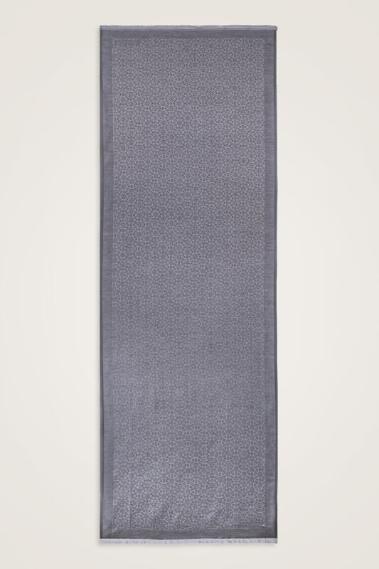 Starry Night Petrol Cotton Silk Shawl - 2