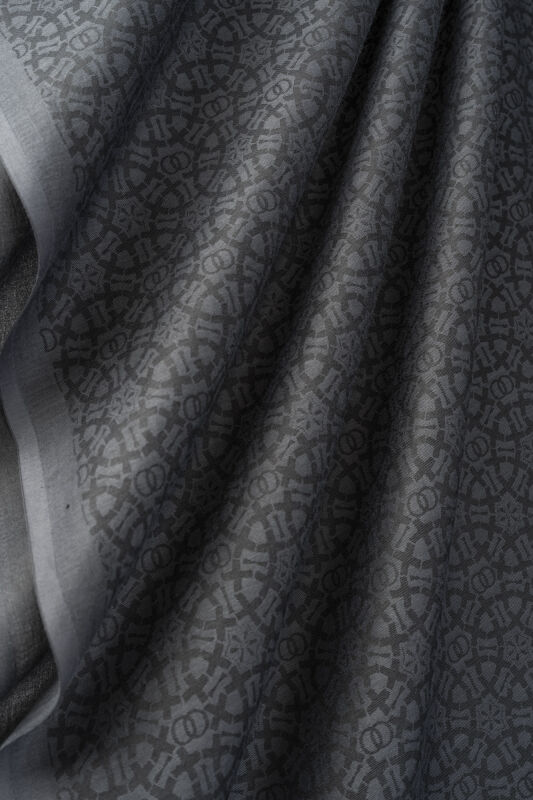 Starry Night Smoke Cotton Silk Shawl - 2