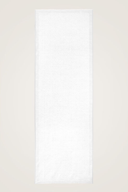 Starry Night White Cotton Silk Shawl - 2