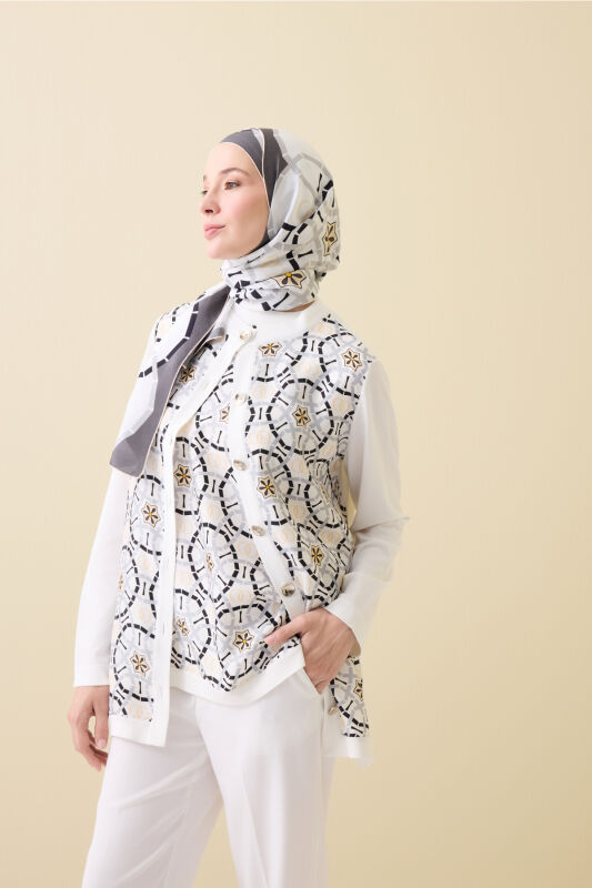 Starry Night White Knit Cardigan - 5