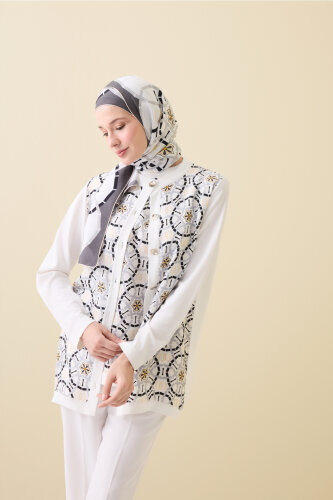 Starry Night White Knit Cardigan - Imannoor