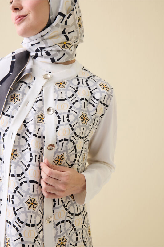 Starry Night White Knit Cardigan - 3