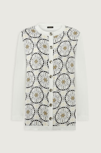 Starry Night White Knit Cardigan - Imannoor (1)