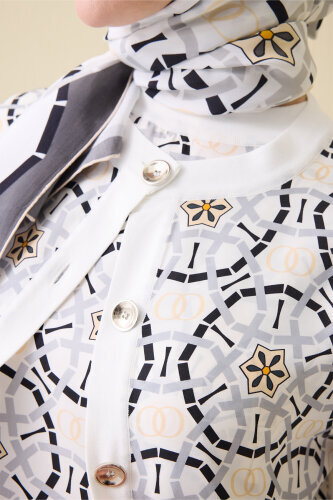 Starry Night White Sleeveless Knit Blouse - 7