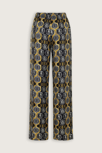 Stepup Black-Gold Silk Pajama Pants - 4