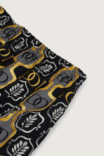 Stepup Black-Gold Silk Pajama Pants - 6