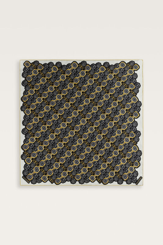 Stepup Black-Gold Silk Scarf - 2