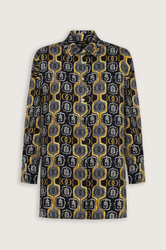 Stepup Black-Gold Silk Shirt Pajamas - 2