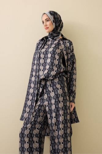 Stepup Black-Gray Silk Undershirt - Imannoor