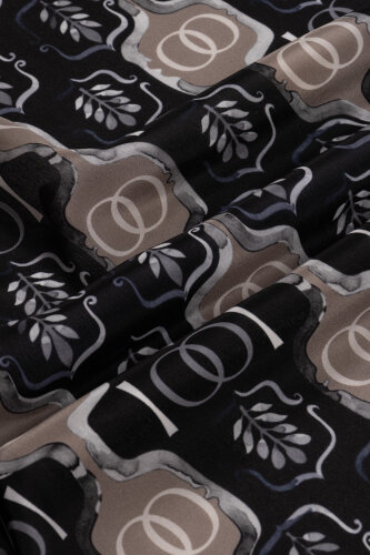 Stepup Black-Grey Silk Dress Shawl - 4