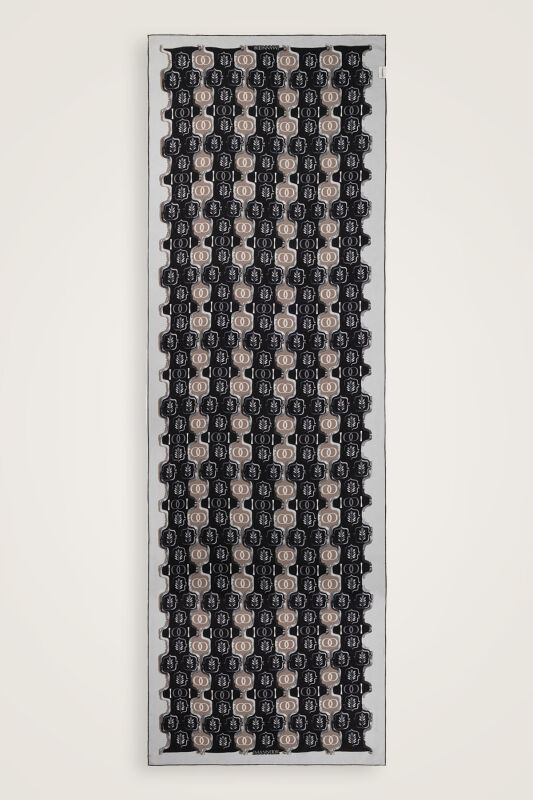 Stepup Black-Grey Silk Dress Shawl - 2