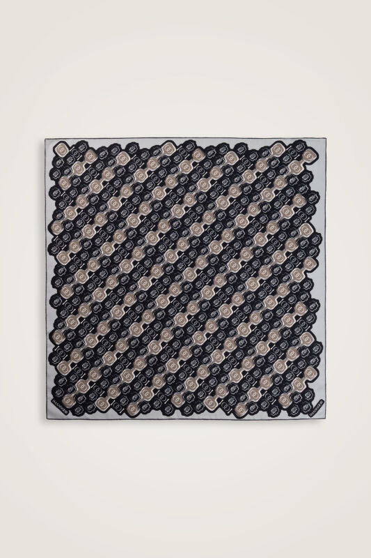 Stepup Black-Grey Silk Scarf - 2