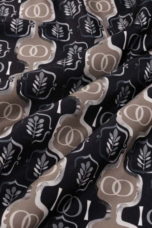 Stepup Black-Grey Silk Scarf - 4