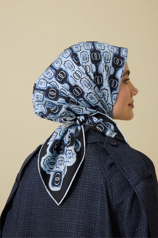 Stepup Blue Silk Scarf - 3