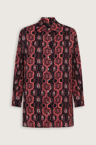 Stepup Burgundy Silk Shirt Pajamas - 2