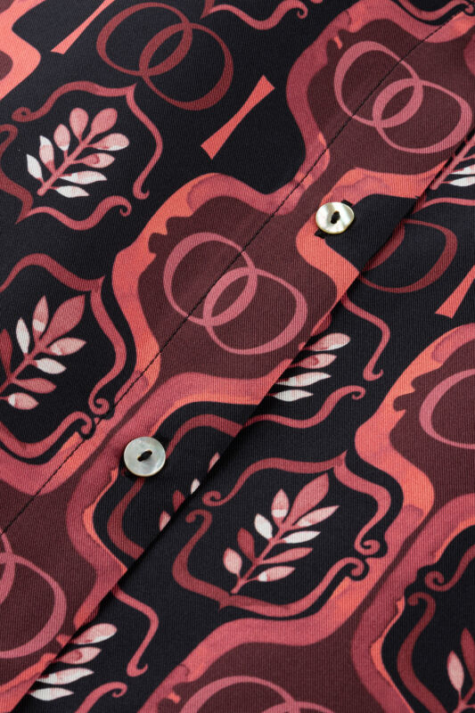 Stepup Burgundy Silk Shirt Pajamas - 6