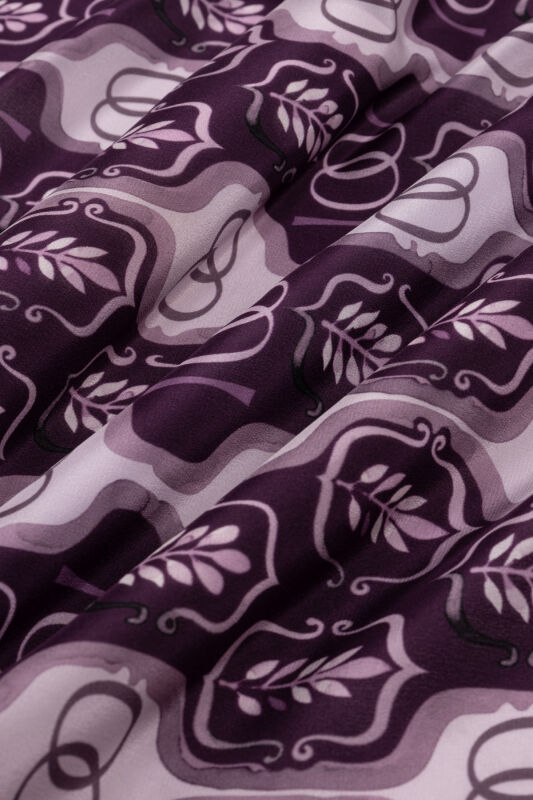 Vortex Damson Silk Dress Shawl - 4