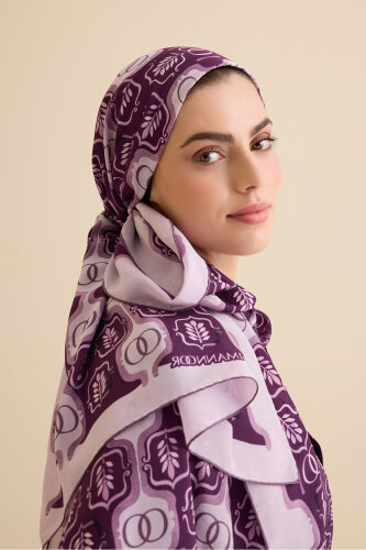 Vortex Damson Silk Dress Shawl - 5