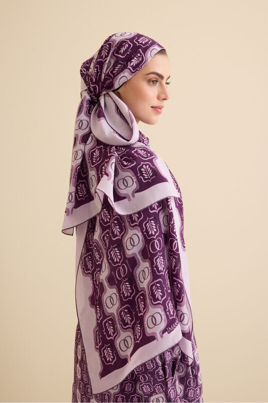 Vortex Damson Silk Dress Shawl - 1