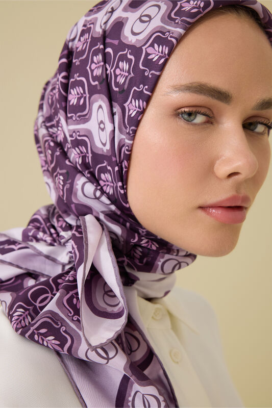 Stepup Damson Silk Scarf - 1