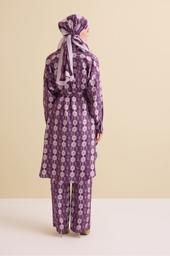 Vordap Plum Silk Long Shirt - 6