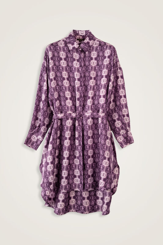 Vordap Plum Silk Long Shirt - 2