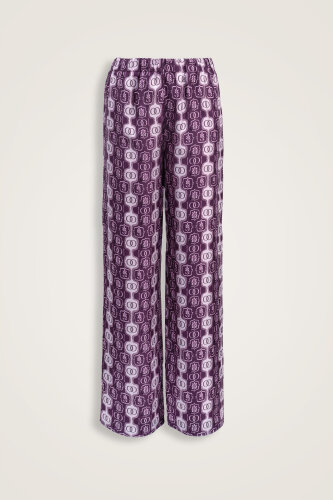 Vortex Plum Silk Pants Pajamas - Imannoor (2)