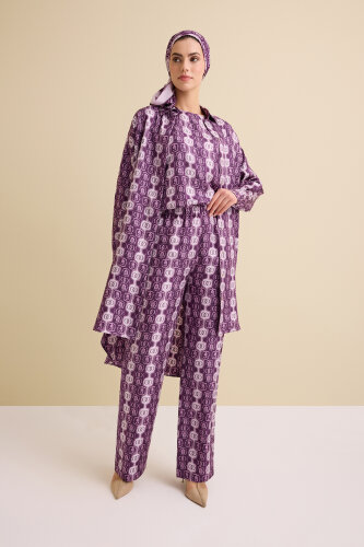 Vortex Plum Silk Pants Pajamas - Imannoor (1)