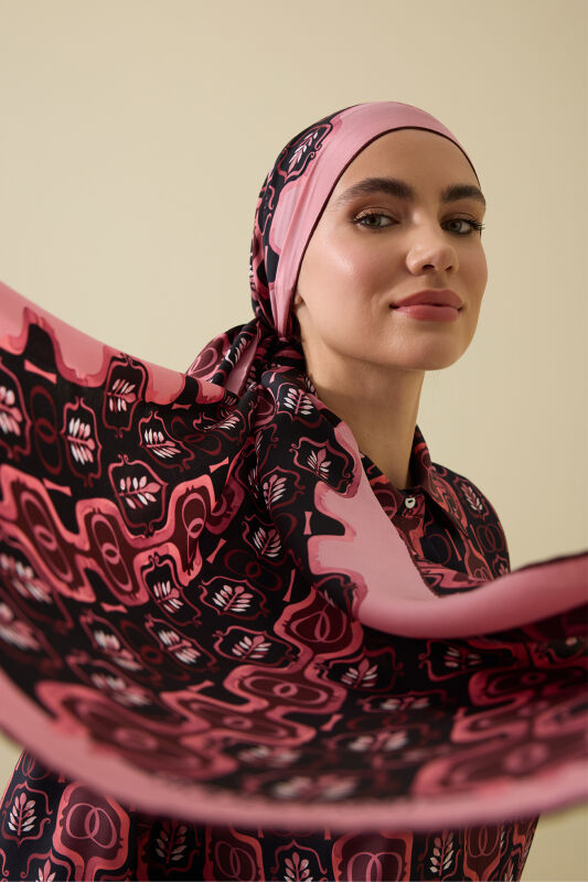 Stepup Silk Burgundy Pajama Shawl - 5