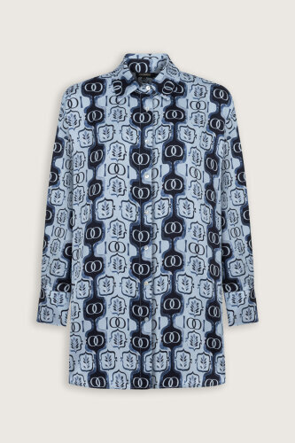 Stepup Blue Silk Shirt Pajamas - 2