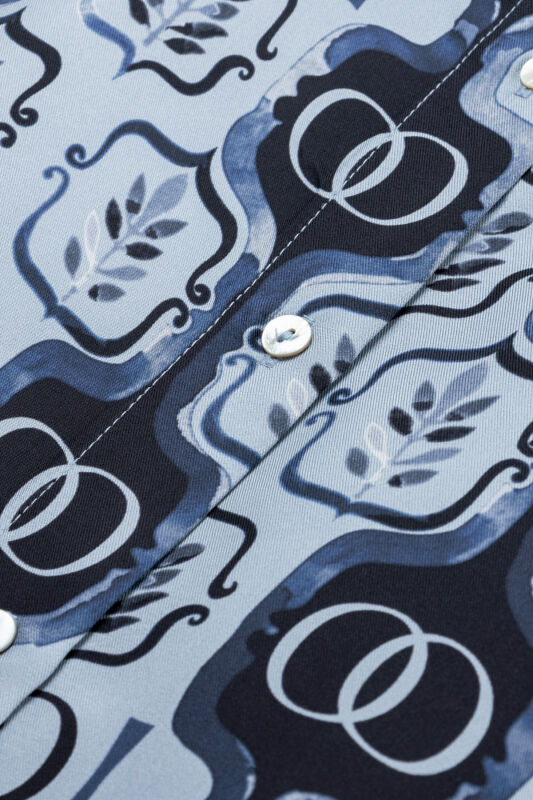 Stepup Blue Silk Shirt Pajamas - 6