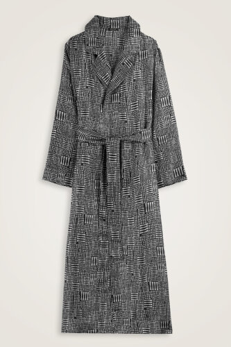 Stone Wall Black Silk Trench Coat 