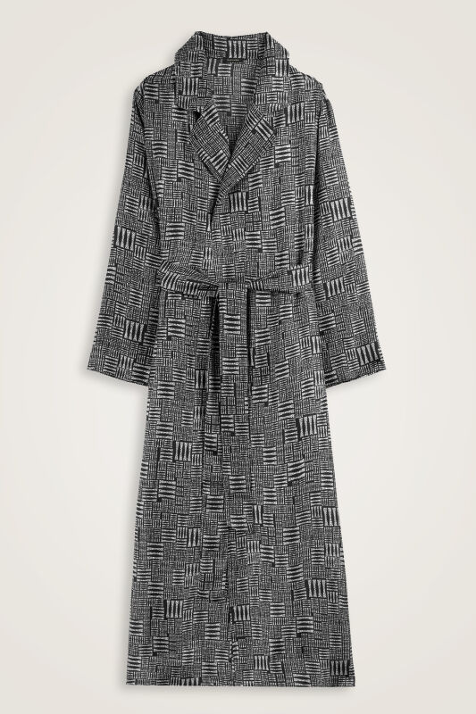 Stone Wall Black Silk Trench Coat - 1