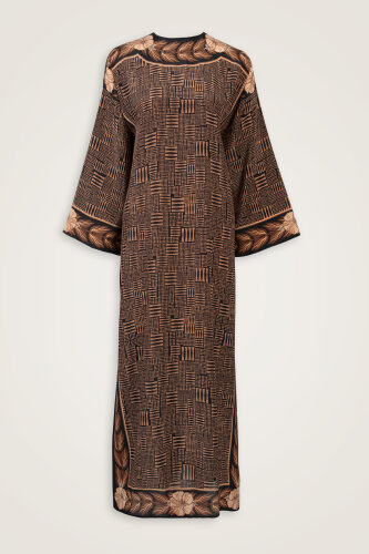 Stone Wall Copper Crepe Silk Dress - 2